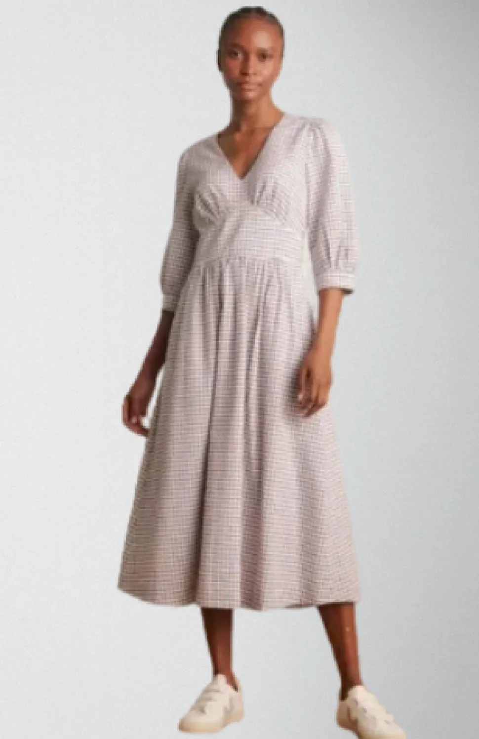 Amelia Parma Violet Gingham Dress