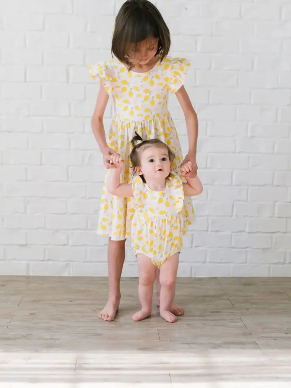 Amelia Romper - Lemon Drop