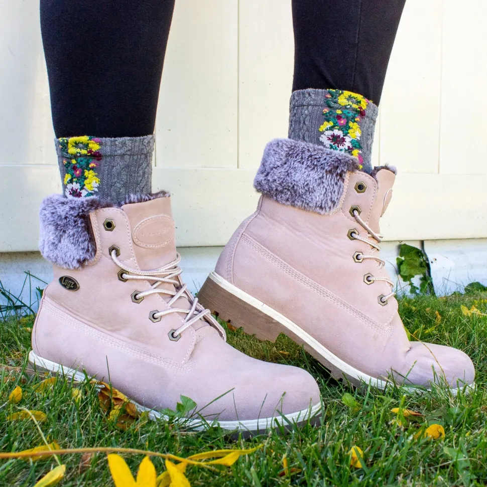 Audrey Vintage Floral Socks - Several Colrs