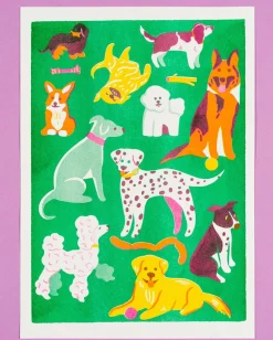 Dog Risograph Print