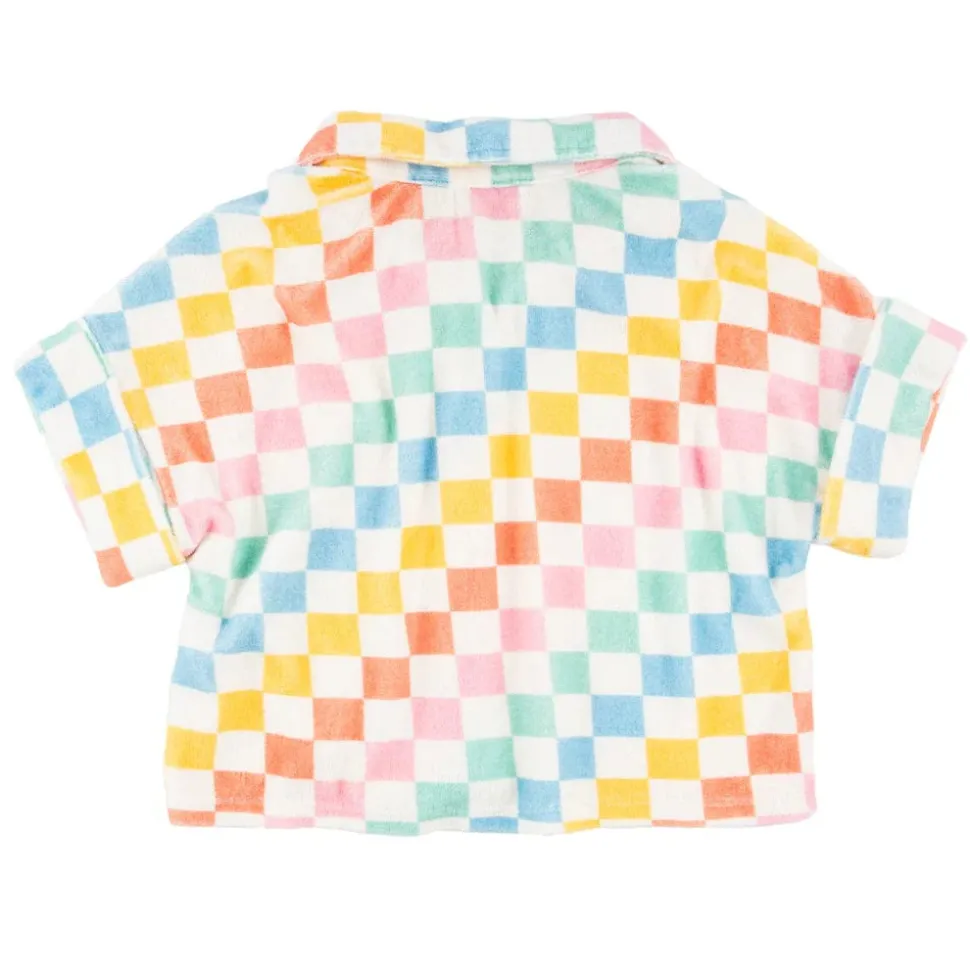 Drew Boxy Button Down Top - Starburst