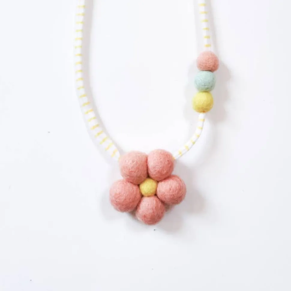 Flower Power Wool Necklace (two colors)