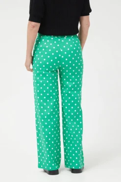 Green Polka Dot Straight Jeans
