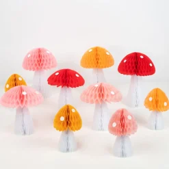 Honeycomb Mushroom Decorations (x 10)