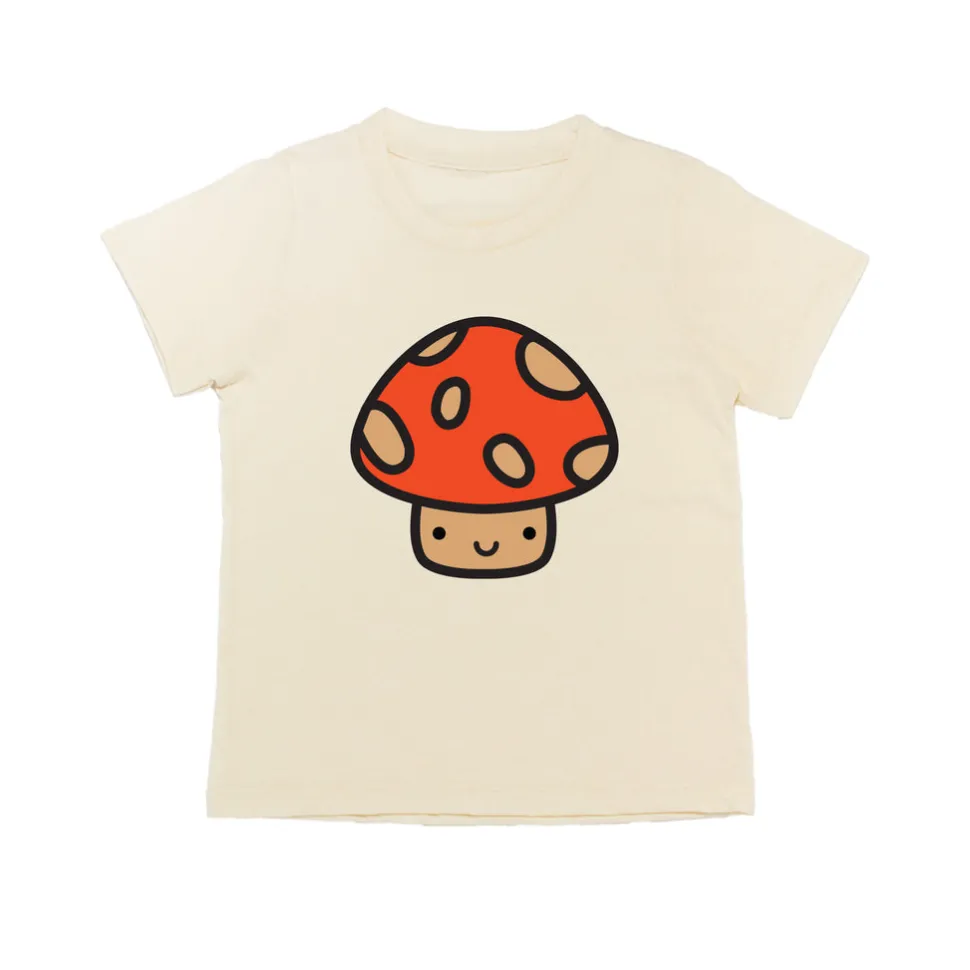 Kawaii Mushroom Baby + Kid Tee