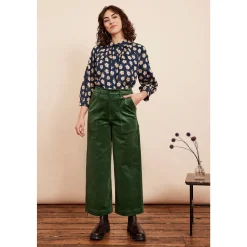 Nora Cropped Trouser - Green