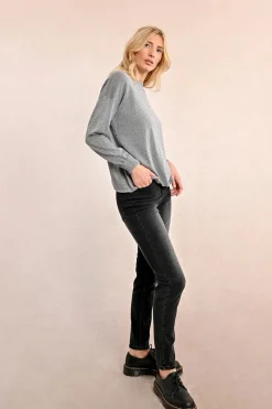 Open-Back Sweater - Grey