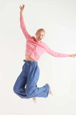 Polka Dot Cardigan - Pink