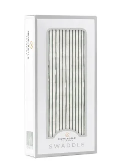 Sage Green Stripe Bamboo Swaddle