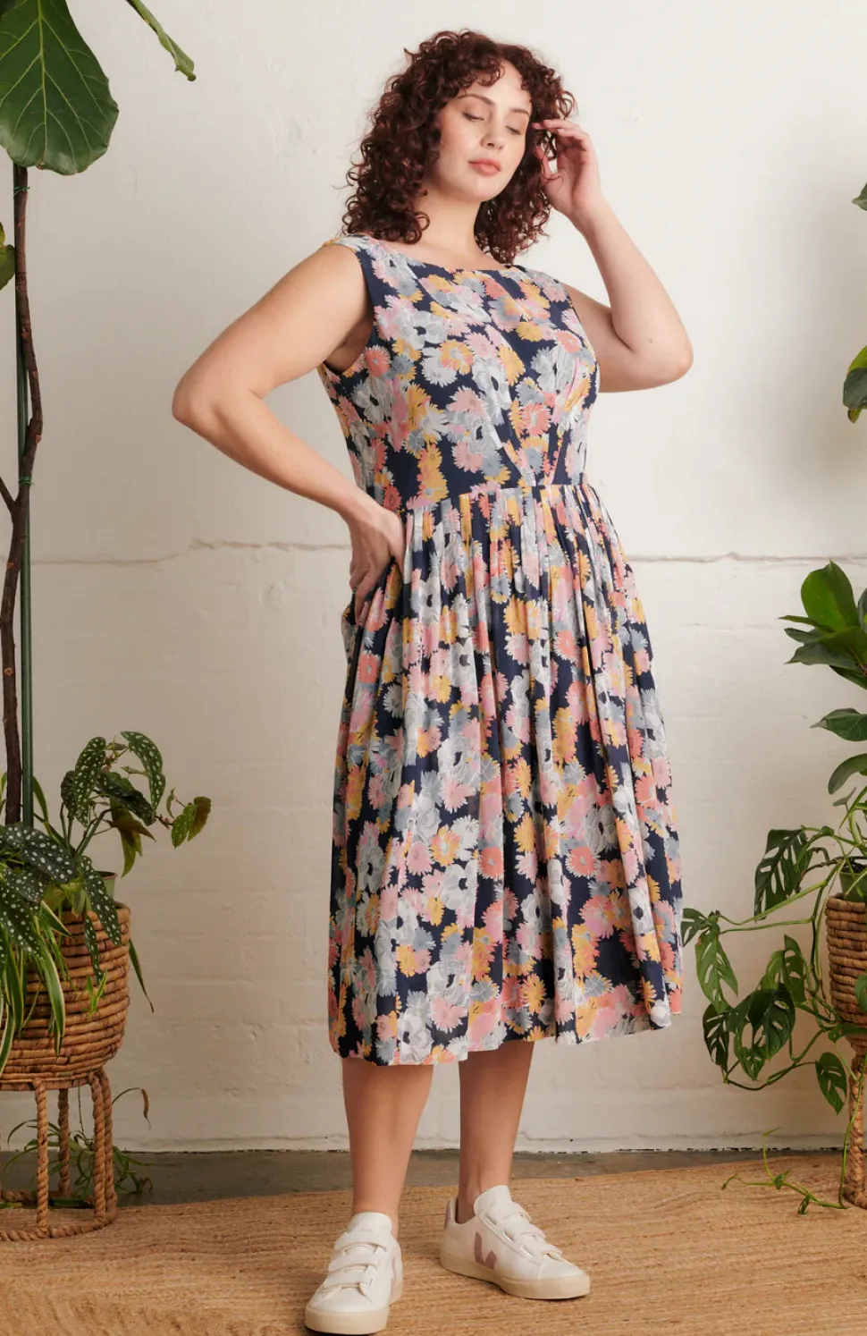 Abigail Dress - Summer Marigolds Floral