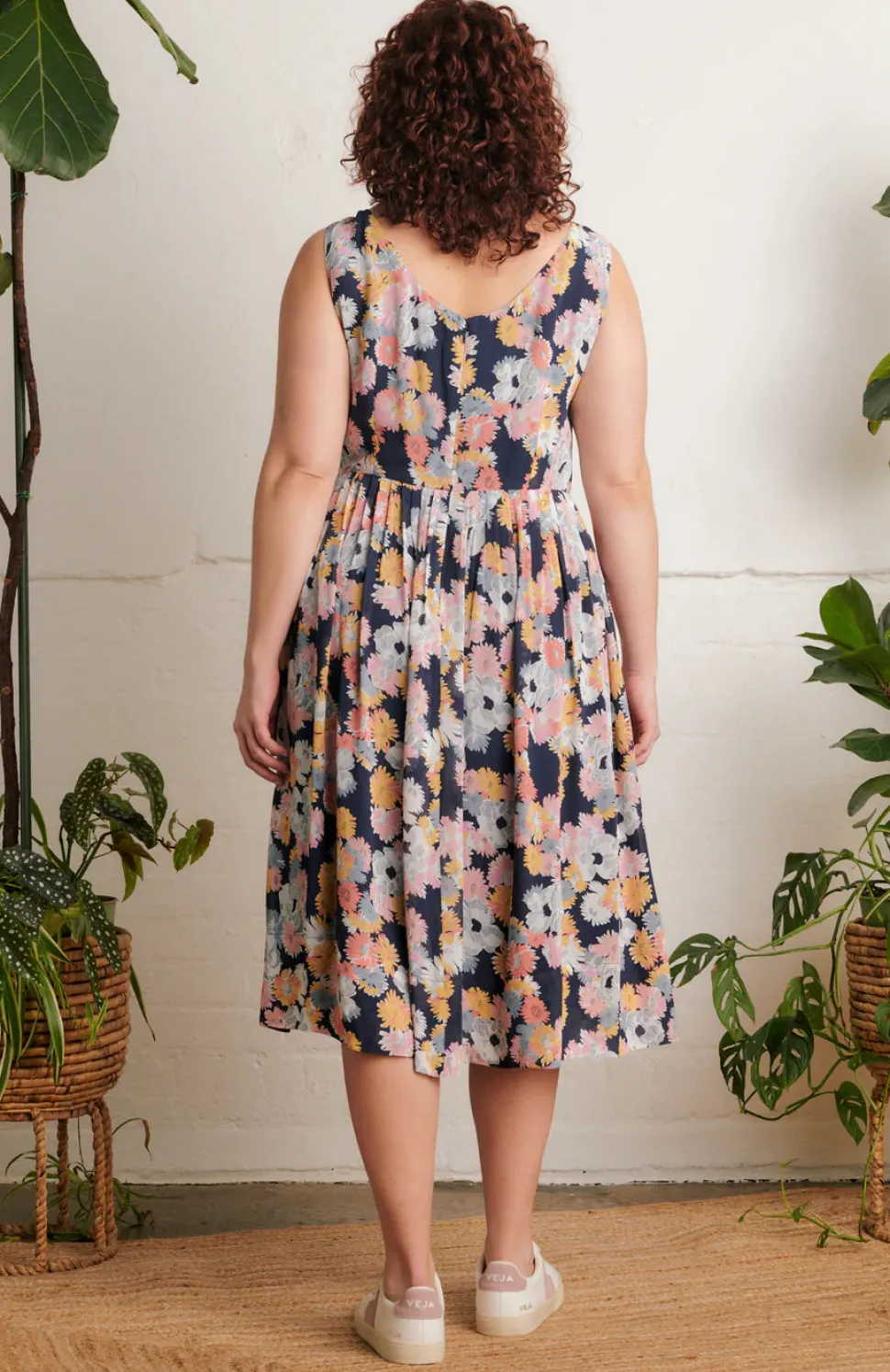 Abigail Dress - Summer Marigolds Floral