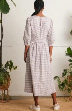 Amelia Parma Violet Gingham Dress