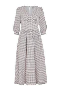 Amelia Parma Violet Gingham Dress