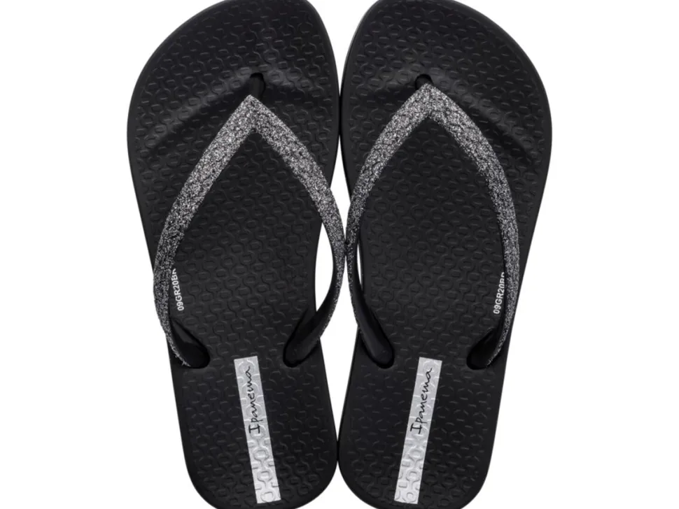Ana Sparkle Kids Flip Flop - Black
