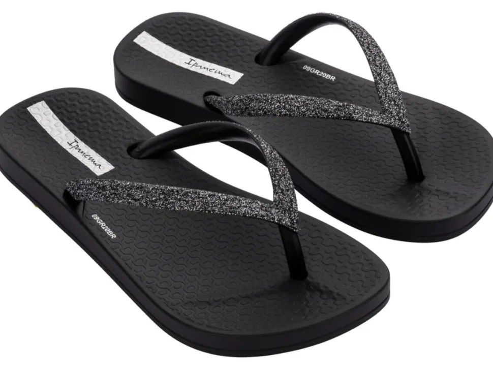 Ana Sparkle Kids Flip Flop - Black