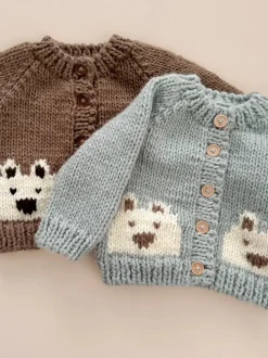 Bear Cardigan Sweater - Bowie Grey