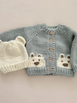 Bear Cardigan Sweater - Bowie Grey