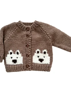 Bear Cardigan Sweater - Tan