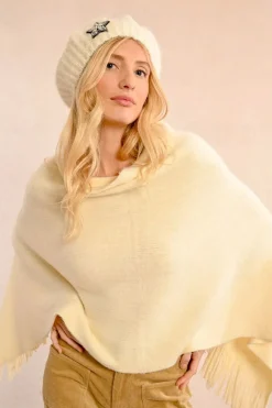 Beret with Star - Off White