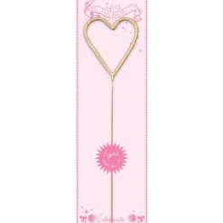Big 8" Gold Heart Sparkler Wand Card - Bon Bon
