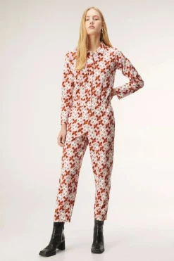 Bird Print Jumpsuit