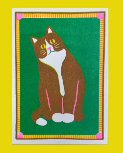 Black Cat Mini Riso Print