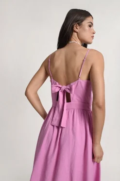 Button Front Dress - Pink
