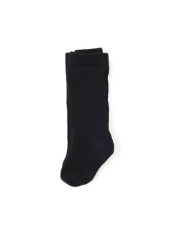 Cable Knit Tights - Black