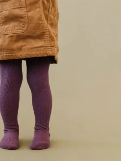 Cable Knit Tights - Dusty Plum