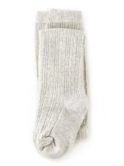 Cable Knit Tights - Heathered Ivory