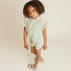 Canary Beachcomber Print Ruffle Sweatshirt