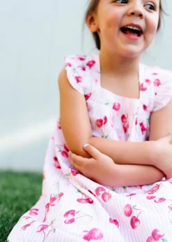 Cherry Stripe Cruise Dress