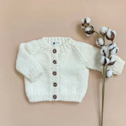 Classic Cardigan Sweater - Cream