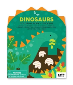 Coloring Book With Stickers: Dinosaurs