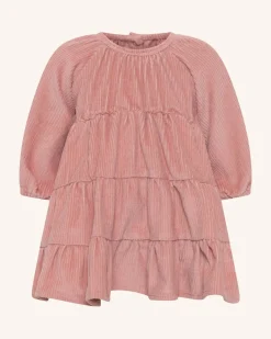 Corduroy Tiered Dress - Dusty Rose