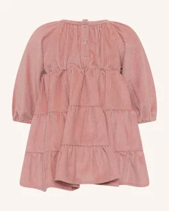Corduroy Tiered Dress - Dusty Rose