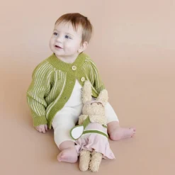 Cotton Brioche Cardigan - Green