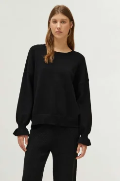 Cuff Detail Sweater - Black