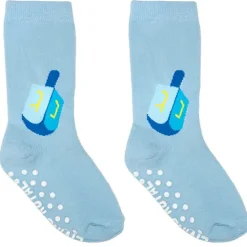 3D Packaged Crew Socks - Hanukkah - Dreidel - Blue