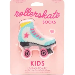 3D Packaged Crew Socks - Roller Skate - Pink