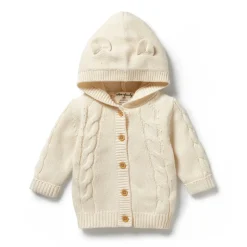 Ecru Knitted Cable Jacket