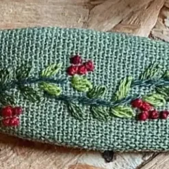 Embroidered Holiday Hair Barrettes - Several Styles