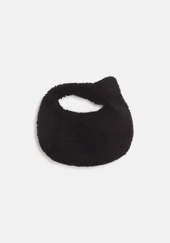 Faux Sheepskin Bag - Black