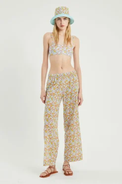 Fish Print Mid-Rise Trousers