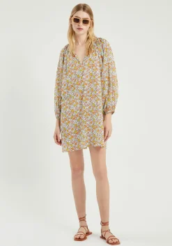 Fish Print Short Tunic Dress