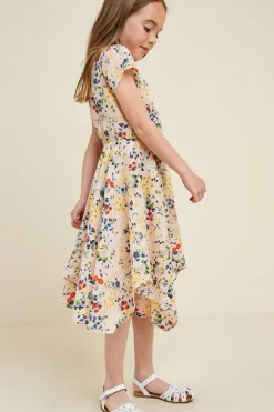 Floral Hanky Hem Dress