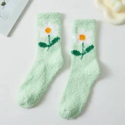 Flower Petal Fuzzy Socks