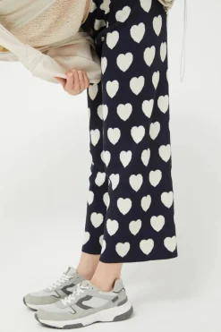 Heart Print Knit Pants