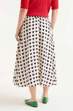 Heart Print Skirt