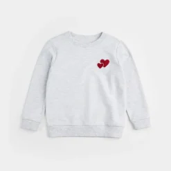 Heart to Heart Heather Grey Fleece Sweatshirt